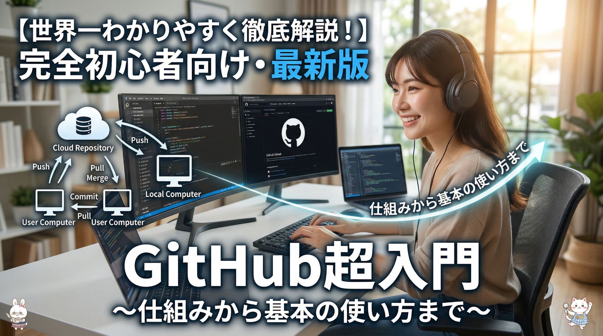 【世界一わかりやすく徹底解説！】完全初心者向け・最新版GitHub超入門〜仕組みから基本の使い方まで〜